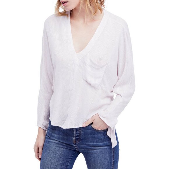 Free People Morning Doleman Boho Relaxed Top - Picture 1 of 2